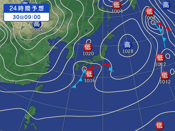 明日の天気・・・