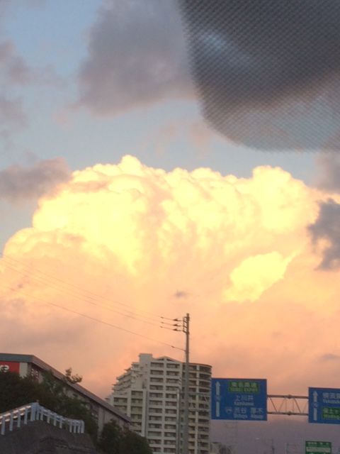 夕日と雲